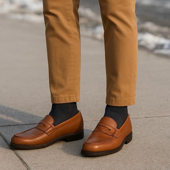 G. H. Bass & Co VTG Men's SZ 9 1/2 D Supple Leather Penny Loafers 0016 2908 261 - Picture 1 of 9